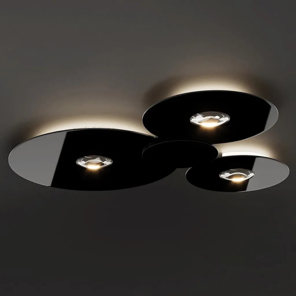 Straluma Grote design LED plafondlamp Bugia Mega glossy zwart> Plafondlampen|Plafonnières