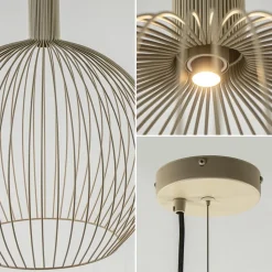 Straluma Grote eettafelhanglamp draad mat zand><noscript><img width=