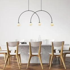 Straluma Grote hanglamp bogen met wit glas><noscript><img width=
