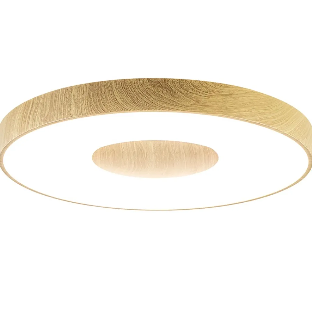 Straluma Grote LED plafondlamp met houtlook 65 cm> Plafondlampen|Plafonnières