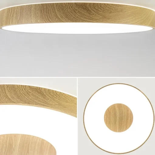 Straluma Grote LED plafondlamp met houtlook 65 cm> Plafondlampen|Plafonnières