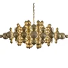 Straluma Grote ovale hanglamp Blow mat brass> Eettafellampen|Videverlichting