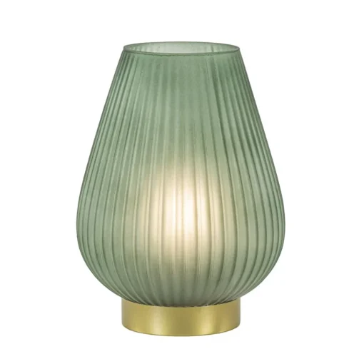 Straluma Grote tafellamp op batterij Tajera donker groen/goud> Tafellampen|Light and Living