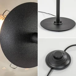 Straluma Grote vloerlamp 6-lichts zwart met smoke glazen bollen></noscript> Vloerlampen|Retro Verlichting