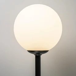 Straluma Grote wandlamp mat zwart met witte glazen bol><noscript><img width=