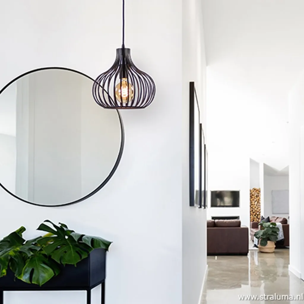 Straluma Hanglamp Aglio 28cm zwart> Pendel Lampen|Woonkamerlampen