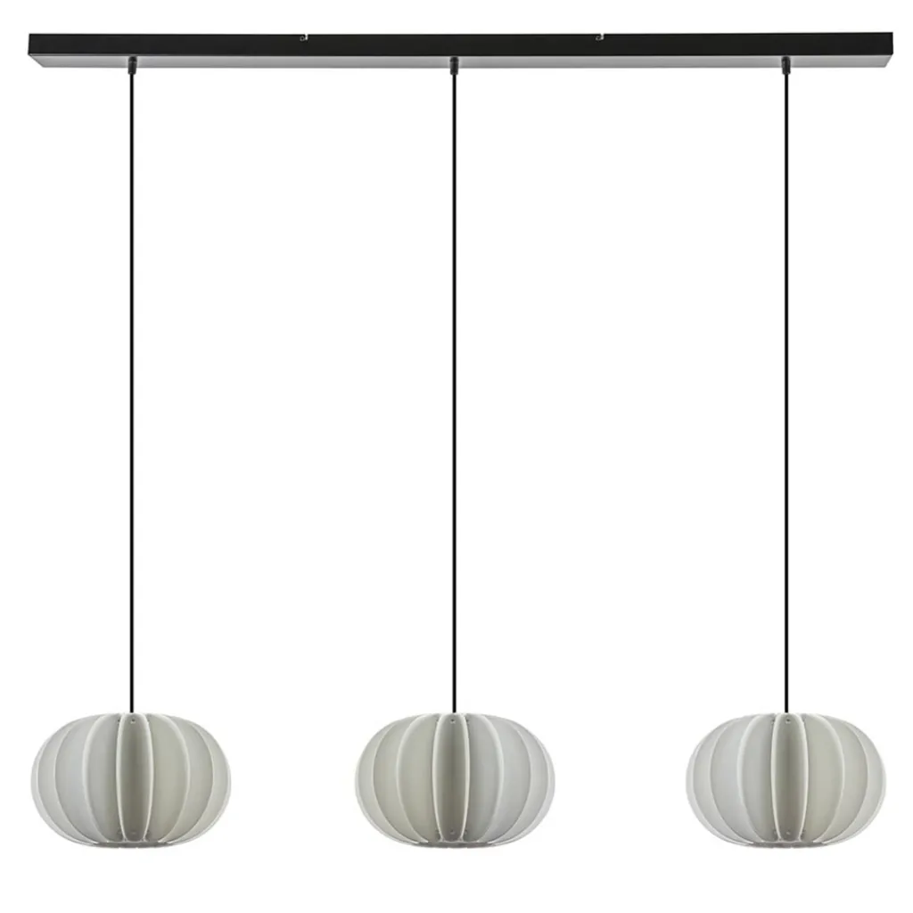 Straluma Hanglamp Arena 3L op balk zwart/kap wit> Eettafellampen|Eetkamerverlichting