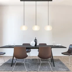 Straluma Hanglamp Arena 3L op balk zwart/kap wit><noscript><img width=