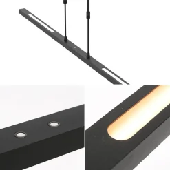Straluma Hanglamp Bande zwart 122cm 2xdim cct></noscript> Hanglampen|Eettafellampen