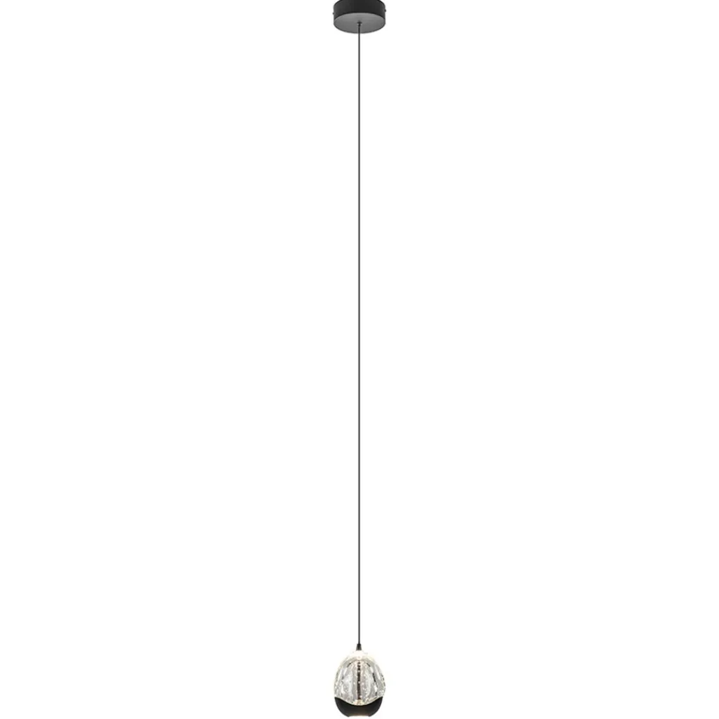 Straluma Hanglamp Black Egg 1L zwart/helder glas> Hanglampen|LED Hanglampen