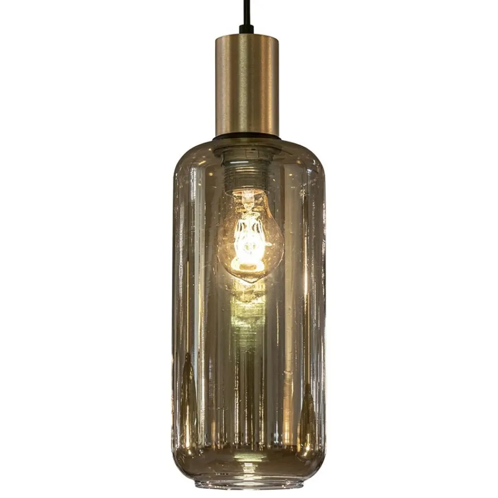 Straluma Hanglamp Bounty 5L rond zwart/matgoud> Videverlichting|Eetkamerverlichting