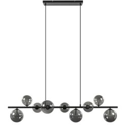 Straluma Hanglamp Calcio 9l zwart + smoke glas> Hanglampen|Eettafellampen