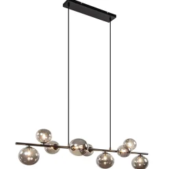 Straluma Hanglamp Calcio 9l zwart + smoke glas><noscript><img width=