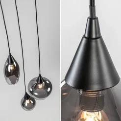 Straluma Hanglamp Cambio 3L rond zwart smoke glas><noscript><img width=