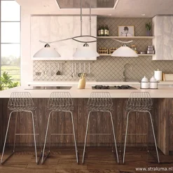 Straluma Hanglamp Capri staal glas eettafel><noscript><img width=