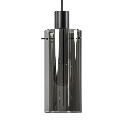 Straluma Hanglamp cilinder zwart met smoke glas> Woonkamerlampen|Slaapkamerlampen