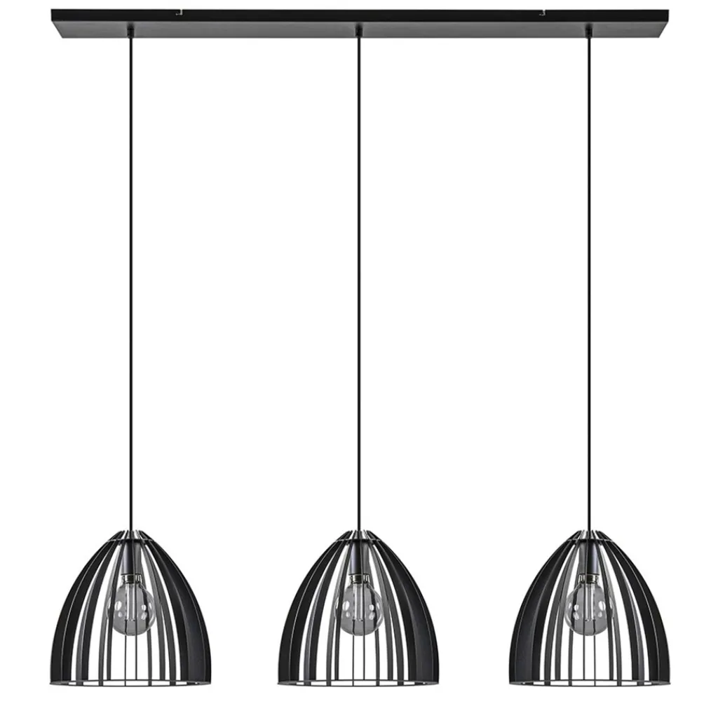 Straluma Hanglamp Dean 3-lichts zwart> Eettafellampen|Keukenverlichting