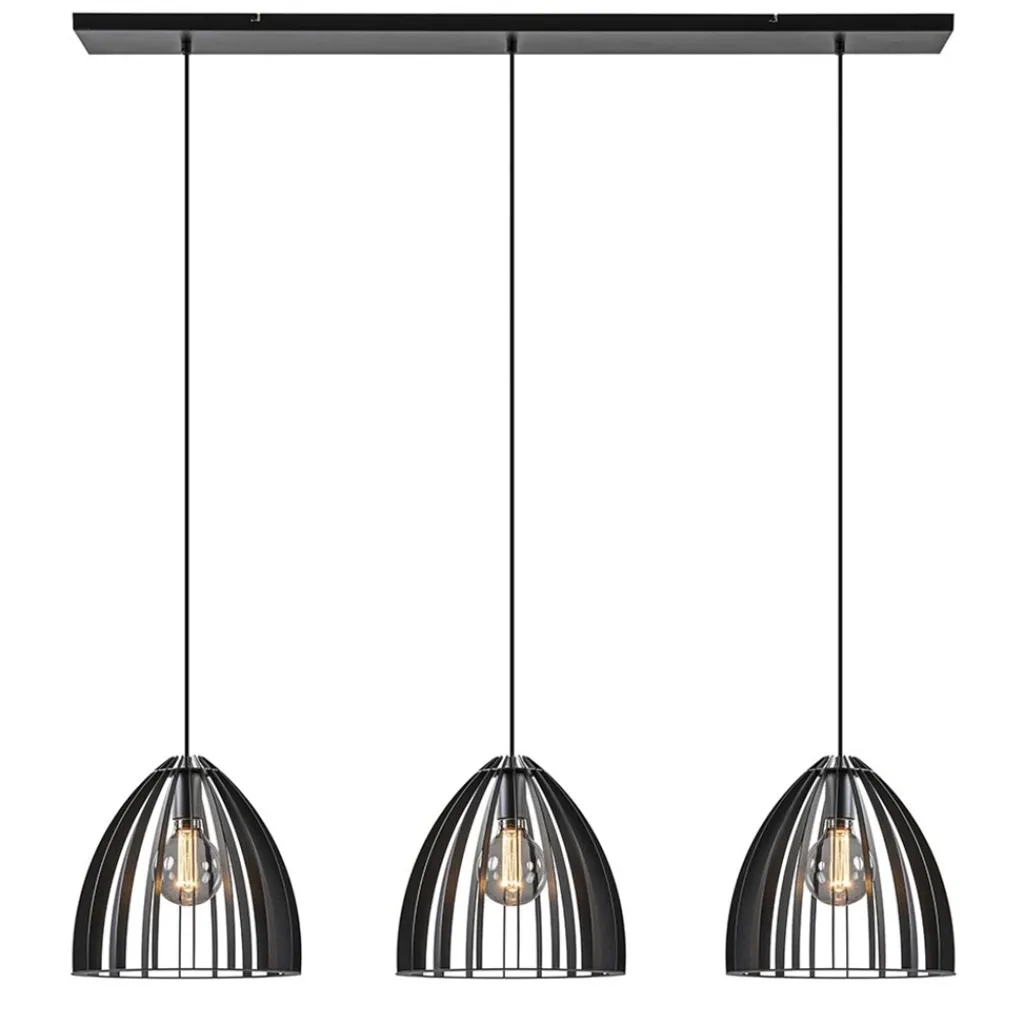 Straluma Hanglamp Dean 3-lichts zwart> Eettafellampen|Keukenverlichting