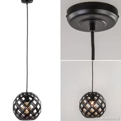 Straluma Hanglamp Emma bol zwart 30cm><noscript><img width=