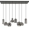 Straluma Hanglamp Fantasy 8L zwart + smoke glas mix> Eettafellampen|Pendel Lampen