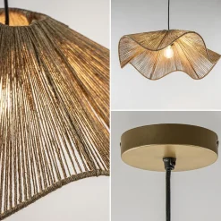 Straluma Hanglamp Fodara jute naturel Light and Living><noscript><img width=