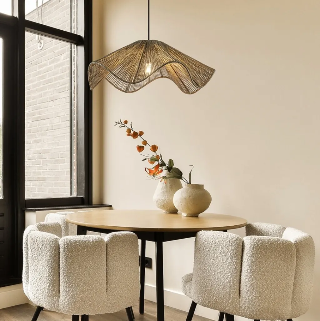 Straluma Hanglamp Fodara jute naturel Light and Living> Hanglampen|Eettafellampen