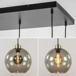 Straluma Hanglamp Globe 8L 6x glas/2xbuis goud><noscript><img width=