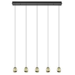 Straluma Hanglamp Golden Egg 5L zwart/goud> Hanglampen|Eettafellampen