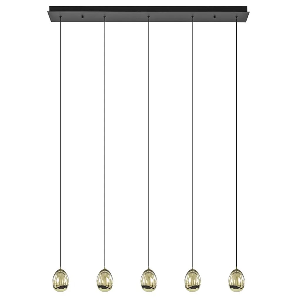 Straluma Hanglamp Golden Egg 5L zwart/goud> Hanglampen|Eettafellampen
