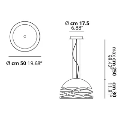 Straluma Hanglamp Kelly Dome zwart 50cm> Eettafellampen|Woonkamerlampen