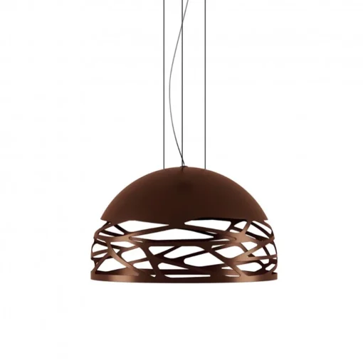 Straluma Hanglamp Kelly koepel brons 50cm> Eettafellampen|Woonkamerlampen