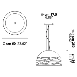 Straluma Hanglamp Kelly koepel 60cm wit> Videverlichting|Woonkamerlampen