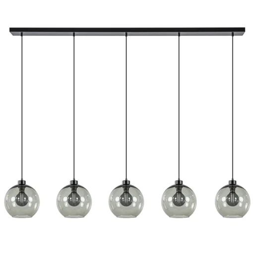 Straluma Hanglamp 5L balk + smoke glas 160cm> Eettafellampen|Pendel Lampen