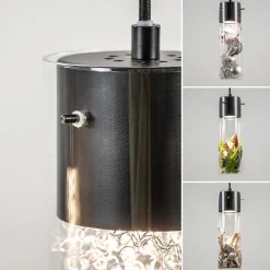 Straluma Hanglamp 3L rond zwart met cilinder glas><noscript><img width=