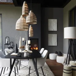 Straluma Hanglamp Latika smal zeegras naturel met zwart><noscript><img width=