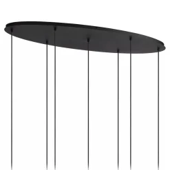 Straluma Hanglamp 7-lichts ovaal met mat zwart glas><noscript><img width=