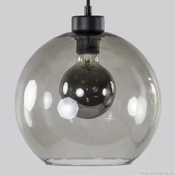 Straluma Hanglamp 3-lichts rond glas smoke 25 cm><noscript><img width=