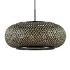 Straluma Hanglamp Maze bamboe/zwart 60cm> Eettafellampen|Woonkamerlampen