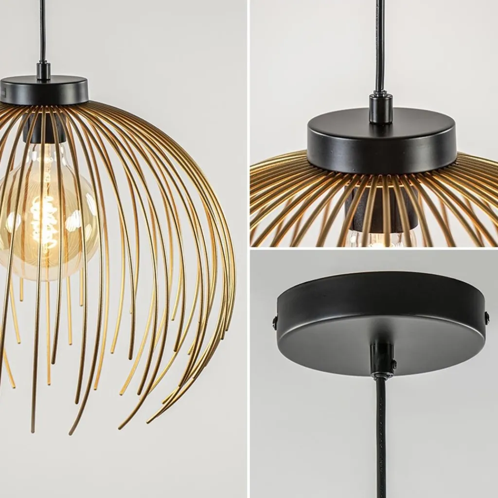 Straluma Hanglamp Nest matgoud/zwart> Eettafellampen|Eetkamerverlichting