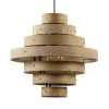 Straluma Hanglamp Oaknut hout 7 ringen> Eettafellampen|Eetkamerverlichting