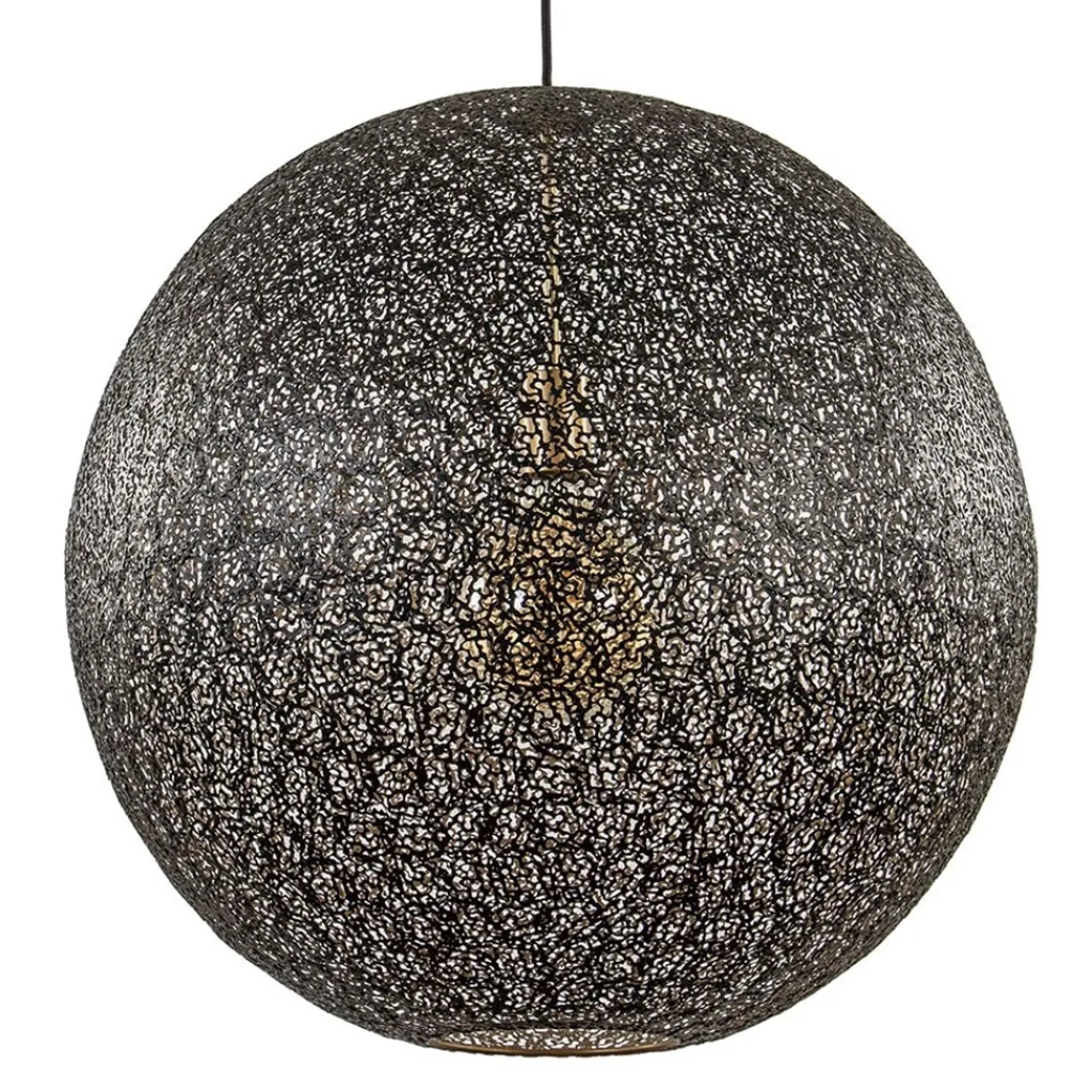 Straluma Hanglamp Oronero bol zwart/goud 60cm> Eettafellampen|Keukenverlichting