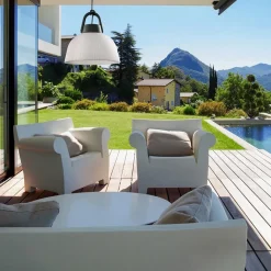 Straluma Hanglamp outdoor antraciet met wit IP65></noscript> Hanglampen|Buitenlampen