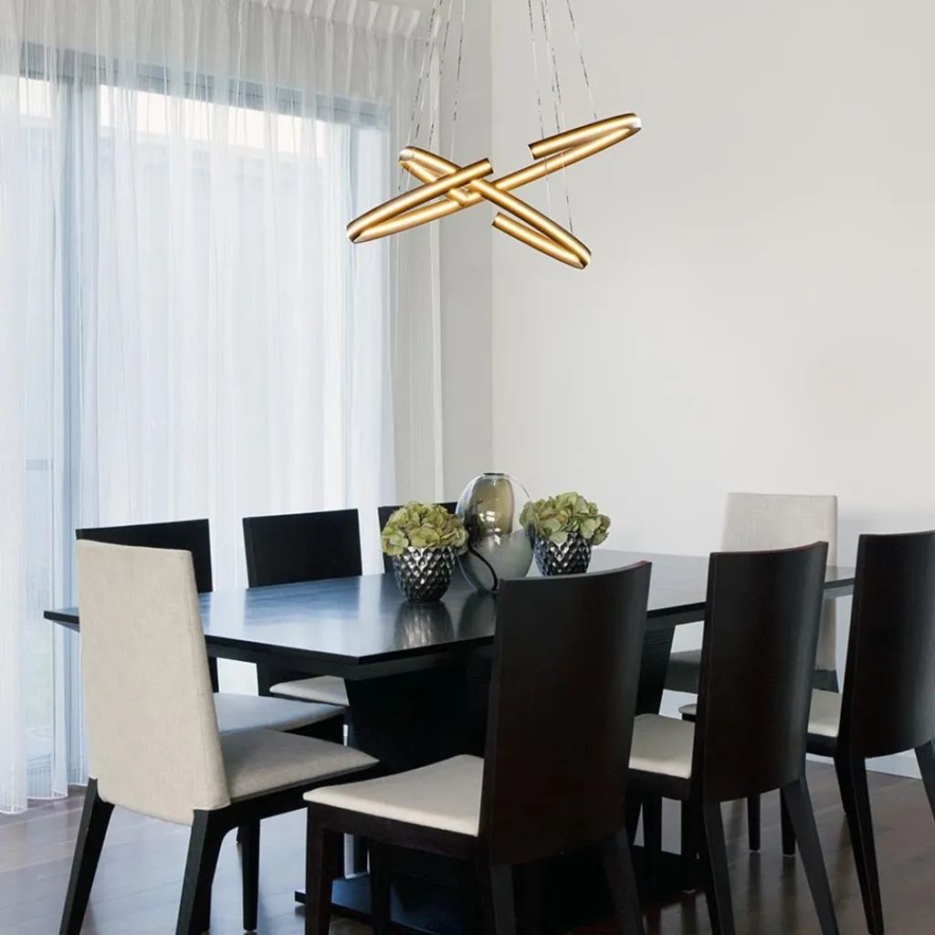 Straluma Hanglamp ovaal dubbel zwart> Hanglampen|Eettafellampen