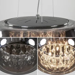Straluma Hanglamp Pearl Raindrops smokey glas><noscript><img width=
