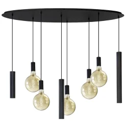 Straluma Hanglamp Riva ovaal 8L zwart> Eettafellampen|Pendel Lampen