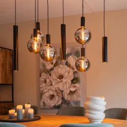 Straluma Hanglamp Riva ovaal 8L zwart><noscript><img width=