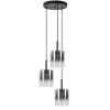 Straluma Hanglamp Salerno 3L zwart/gradient smoke> Hanglampen|Pendel Lampen