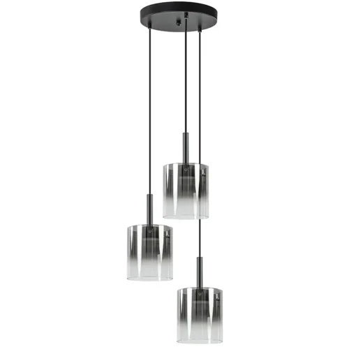 Straluma Hanglamp Salerno 3L zwart/gradient smoke> Hanglampen|Pendel Lampen