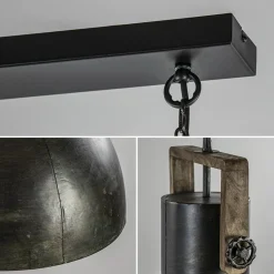 Straluma Hanglamp Shelly 2-lichts brons/hout><noscript><img width=