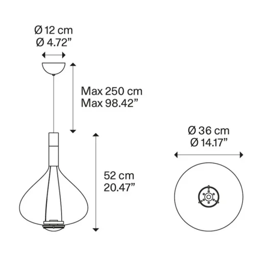 Straluma Hanglamp Sky-Fall groot brons> Hanglampen|Pendel Lampen